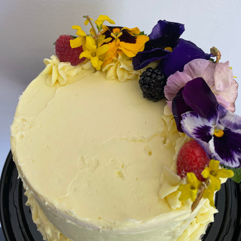 Pretty Pansy Chocolate Layer Cake