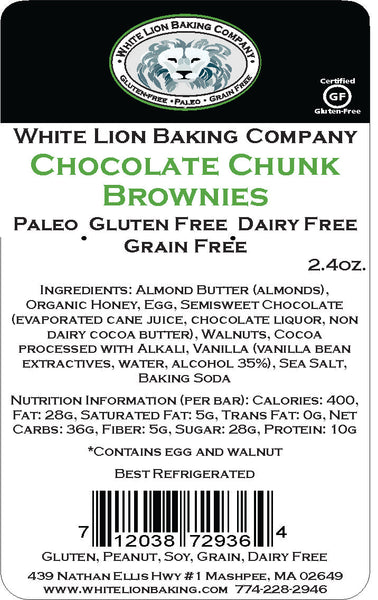 White Chocolate Mint or Chocolate Chunk Walnut Brownies